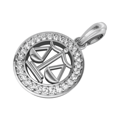 Libra Charm in silver